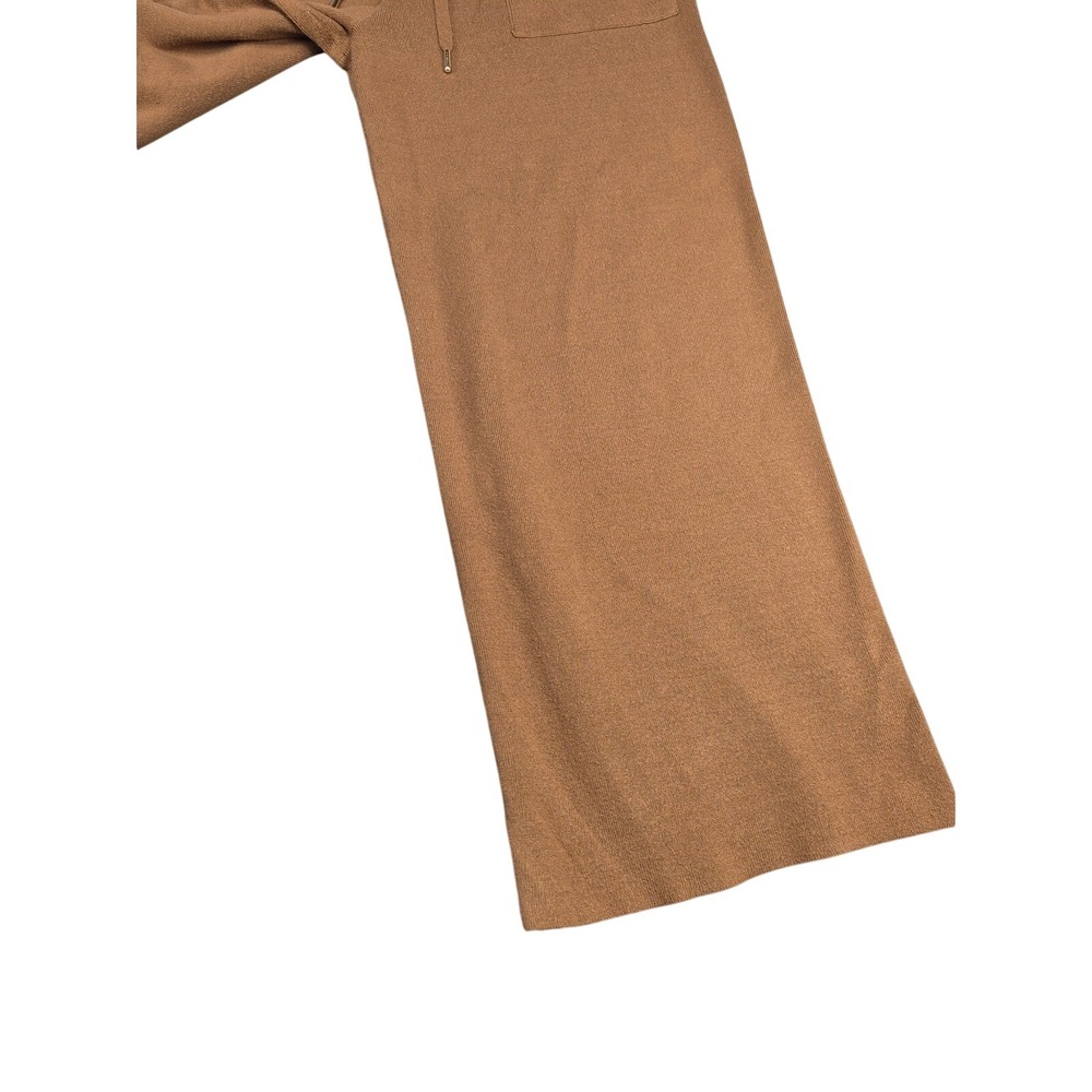 Splendid x Cella Jane Brown Knit Wide Leg Drawstring Loungewear Pants Large - Picture 5 of 6